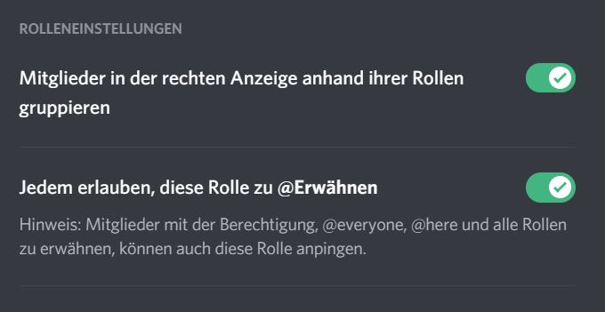 Discord Rollen rechts anzeigen