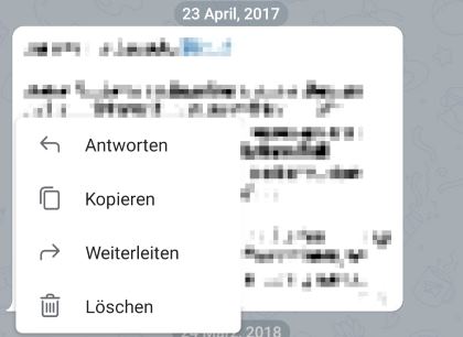 Telegram Nachrichten an WhatsApp weiterleiten