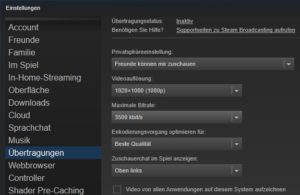 Steam Zuschauen geht nicht