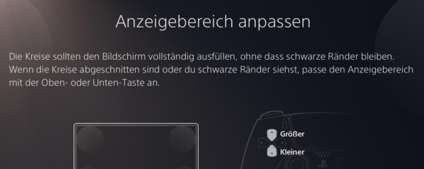 PlayStation 5 Bild abgeschnitten