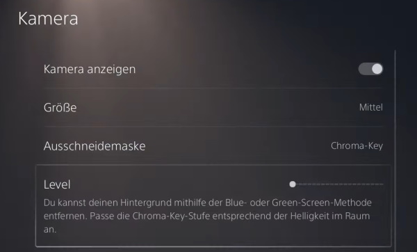 PS5 Green Screen einrichten