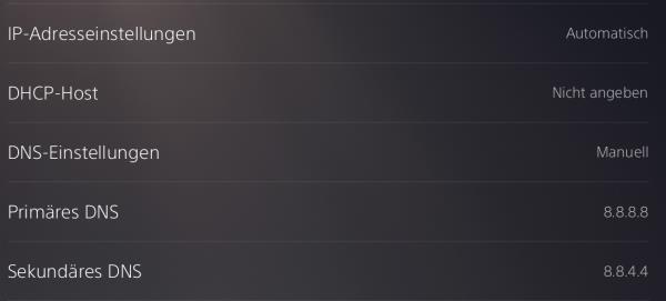 Playstation 5 IP-Adresse ändern