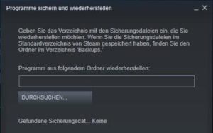 Steam Spiel wiederherstellen