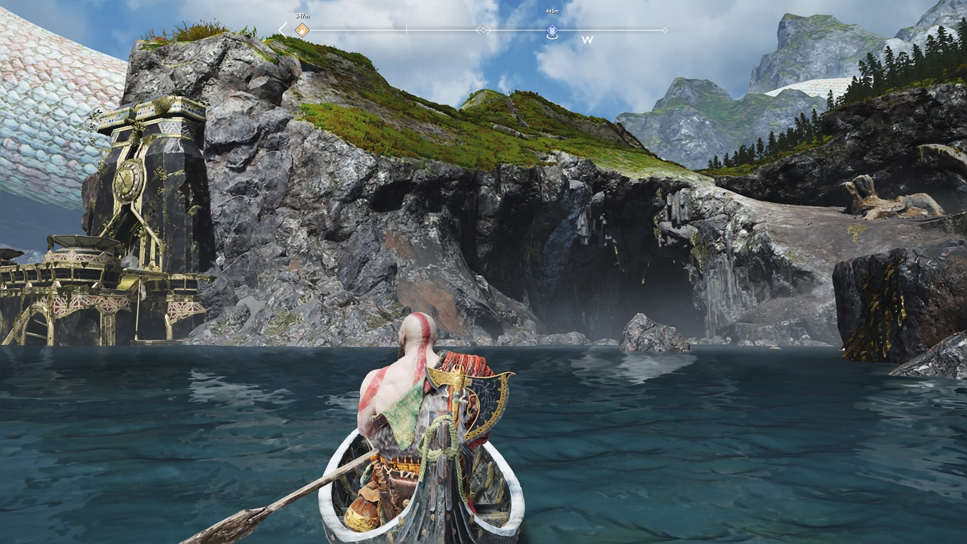 God of War-Kratos im Boot