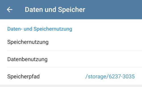 Telegram Speicherort ändern