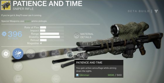 Geduld und Zeit: Waffe bei Destiny Xur in dieser Woche im Angebot