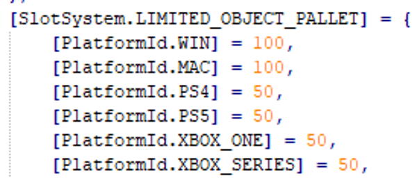 PS22 Paletten Limit erhöhen
