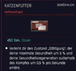 Cyberpunk 2077 Katzenfutter