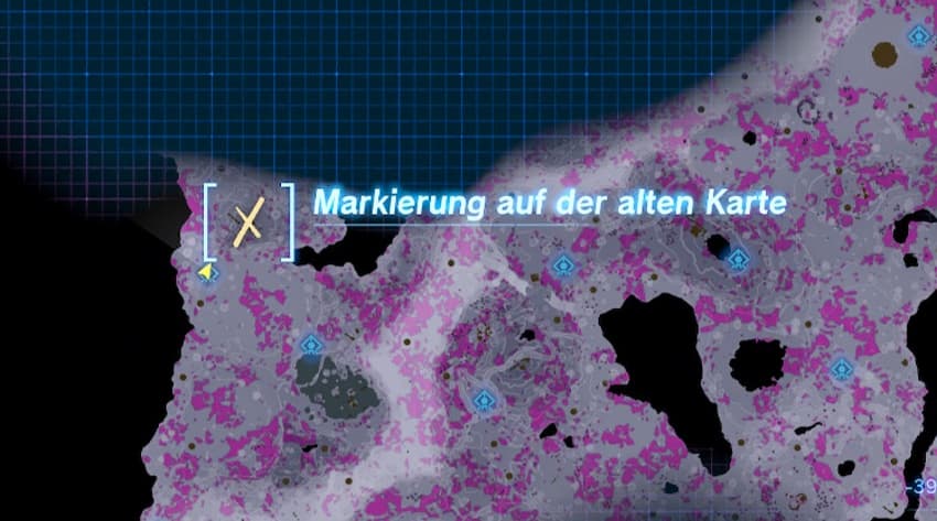 Kreuz auf Karte
