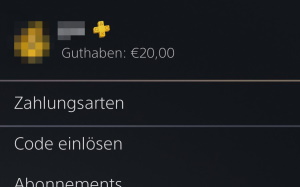 PS5 Guthaben anzeigen