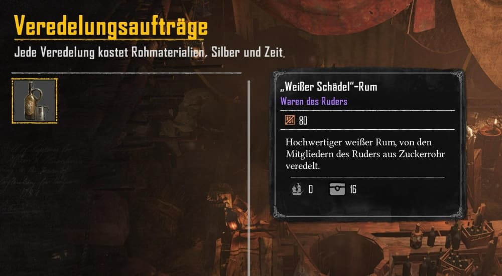 Weißer Rum Schädel