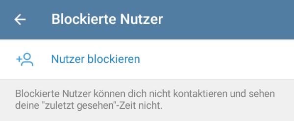 Telegram Blockierung was sieht der andere?