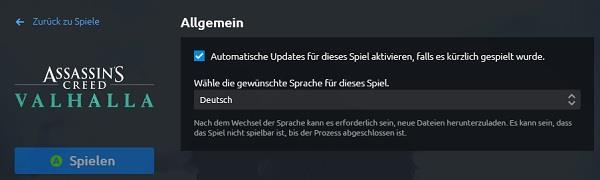 Sprache in Assassins Creed Valhalla umstellen