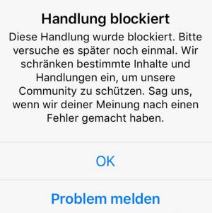 Instagram Likesperre aufheben