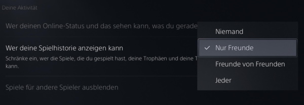 PS5 Trophäen verbergen