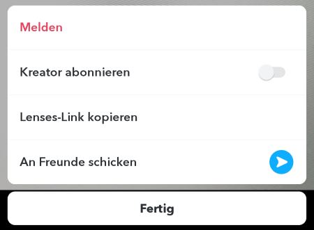 Snapchat Filter und Lenses speichern