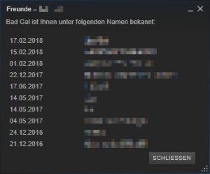 Wie kann ich mir bei Steam alte Namen anzeigen?