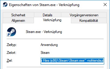 Steam altes Design und Chat wiederherstellen