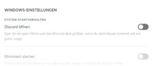 Discord nicht automatisch starten