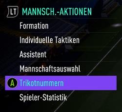 FIFA 21 Trikotnummer ändern