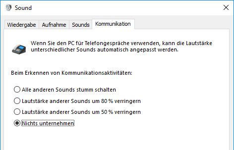 Discord stellt Ton leiser