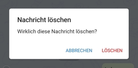 Telegram Chat für beide löschen