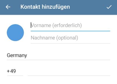 Telegram Nutzer hinzufügen ohne Handynummer