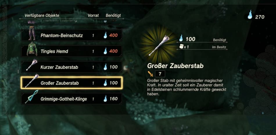 Zauberstab finden