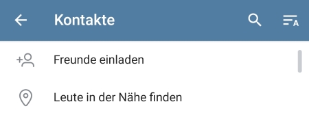 Telegram Leute in der Nähe einschalten