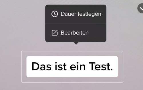 TikTok Text ein- und ausblenden