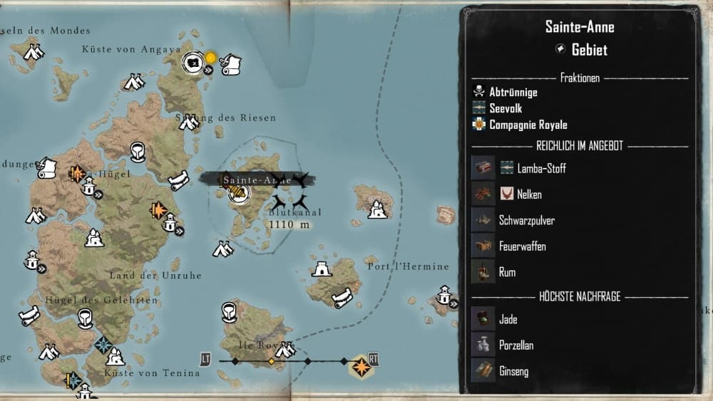 Waren verkaufen in Skull & Bones