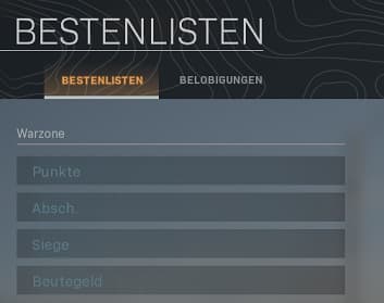Warzone KD zurücksetzen