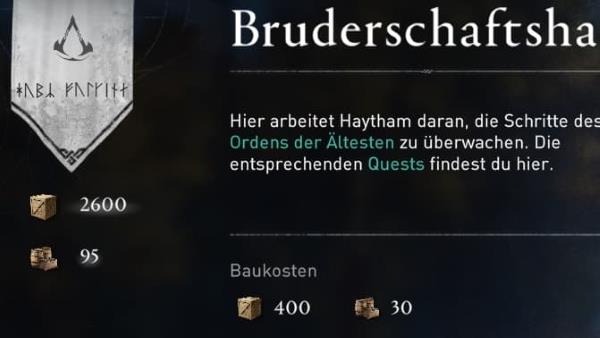 AC Valhalla: Rohmaterial und Vorräte