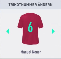 Trikotnummer in FIFA 19 ändern