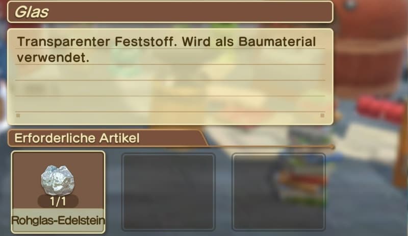 Glas herstellen Harvest Moon