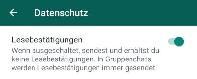 WhatsApp keine blauen Häkchen trotz gelesen