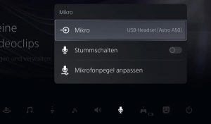 PlayStation 5 Mikrofon einstellen