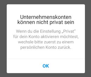 Instagram Creator-Account privat machen