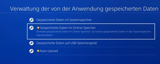 PlayStation 4 Spielstand aus Cloud wiederherstellen
