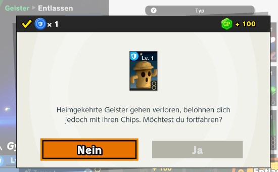 Super Smash Bros Ultimate Geister entlassen und Chips bekommen