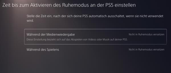 PS5 wechselt von alleine in den Ruhemodus?