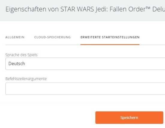 Star Wars Jedi Fallen Order Sprache umstellen