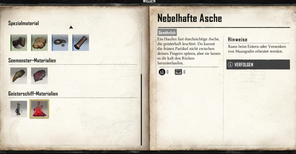 Nebelhafte Asche