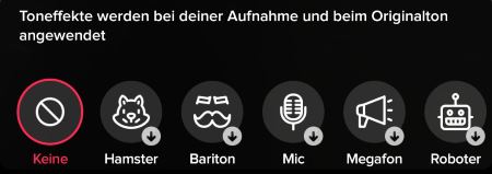 TikTok Stimmenverzerrer aktivieren
