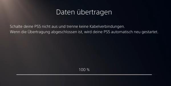 PS5 Daten übertragen dauert ewig