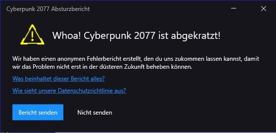 Cyberpunk 2077 ist abgekratzt