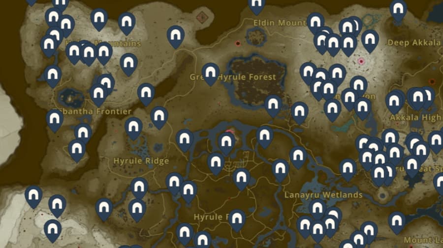 Zelda TotK Höhle Fundorte