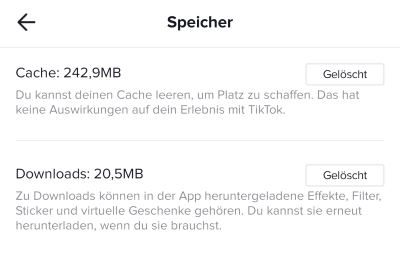 TikTok: Was passiert beim Cache löschen?