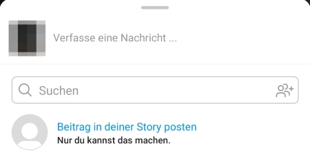 Instagram Beitrag in Story teilen geht nicht