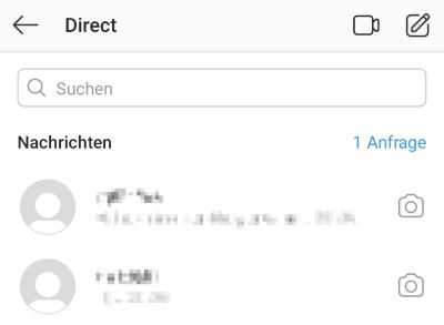 Instagram Chat verschwunden